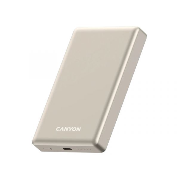 CANYON OnPower 510 slim 10000 mAh PD20W mágneses powerbank, bézs (CNS-CPB510BE)