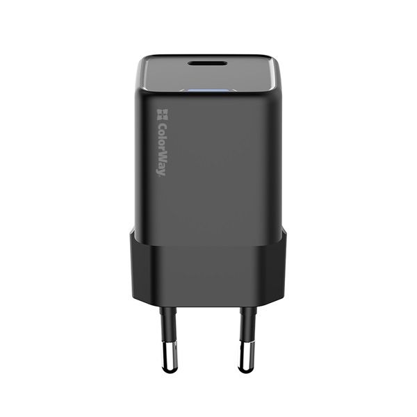 COLORWAY AC töltő GaN Mini 25W PD port PPS USB-C fekete (CW-CHS052PD-BK)
