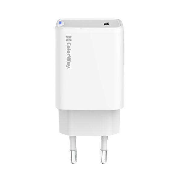 COLORWAY AC töltő GaN Mini CW-CHS057PD-WT 45W PD port PPS USB-C fehér (CW-CHS057PD-WT)