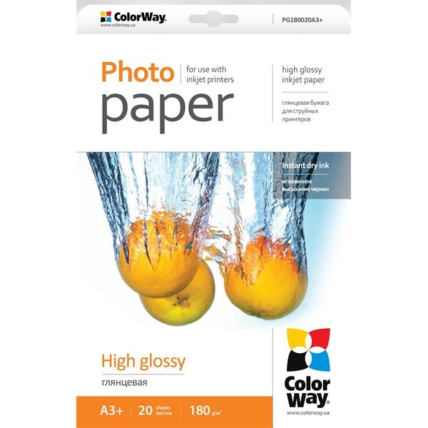 COLORWAY Fotópapír, magasfényű A3+, 20 lap (PG180020A3+)