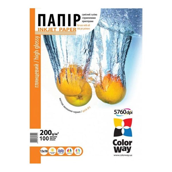 COLORWAY Fotópapír, magasfényű, 13x18cm, 100lap (PG2001005R)