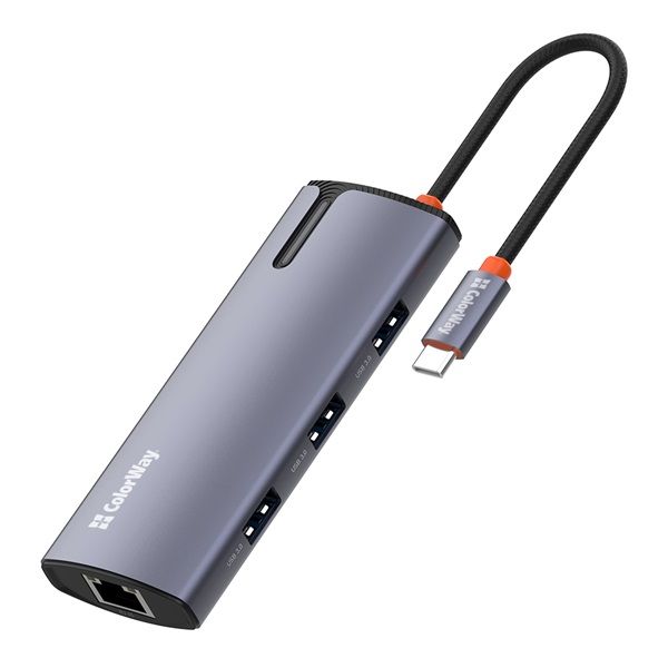 COLORWAY USB-dokkolóállomás, 100W/USB3.0x3/USB2.0/RJ45 (CW-HUB03)