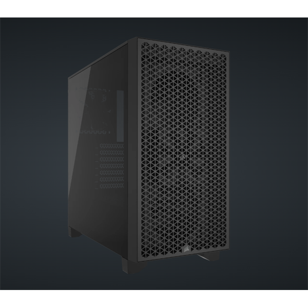 CORSAIR Ház 3000D AIRFLOW, 2xSP120 Ventilátorral, Tápegység nélkül, Edzett Üveg, fekete (CC-9011251-WW)