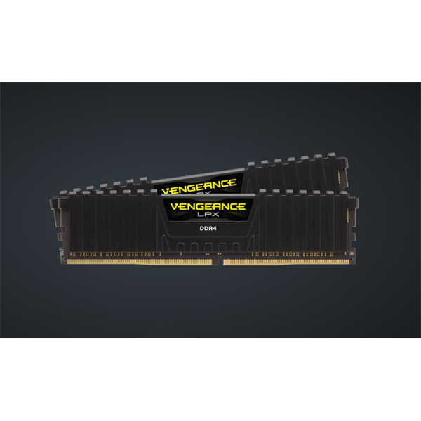 CORSAIR Memória VENGEANCE DDR4 16GB 3200MHz C16 LPX (Kit of 2), fekete (CMK16GX4M2E3200C16)