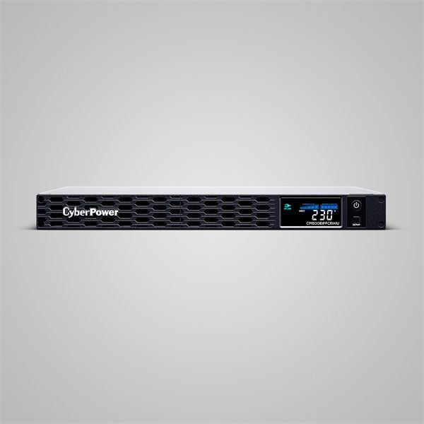 Cyberpower CP1500EIPFCRM1U 1500VA 900W Aktív PFC, Tiszta Színuszos Szünetmentes Áramforrás, LINE-INTERAKTÍV, AVR, Színes LCD, 1U Rack (CP1500EIPFCRM1U)