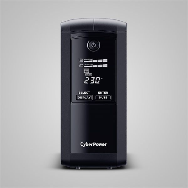 CYBERPOWER UPS, VP1000EILCD, (6xIEC C13) 1000VA 550W 230V szünetmentes tápegység
