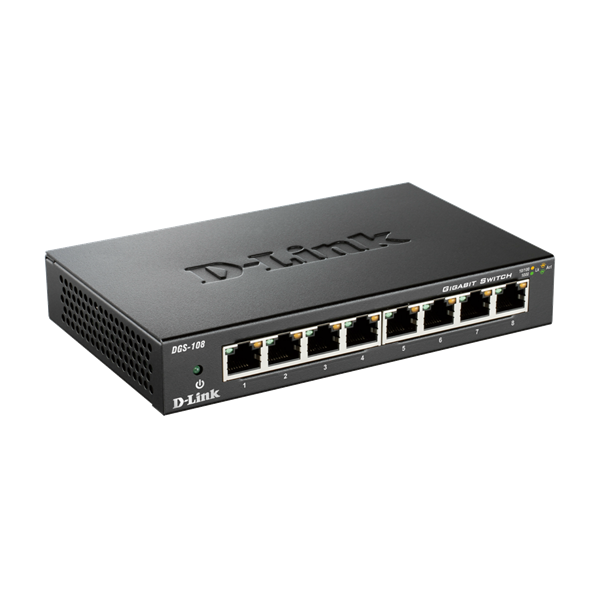 D-Link DGS-108 8-portos Gigabit Asztali Switch (DGS-108GL/E)