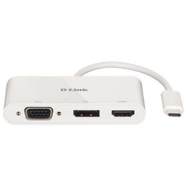 D-Link 3-in-1 USB-C - HDMI, VGA, DisplayPort Adapter (DUB-V310)