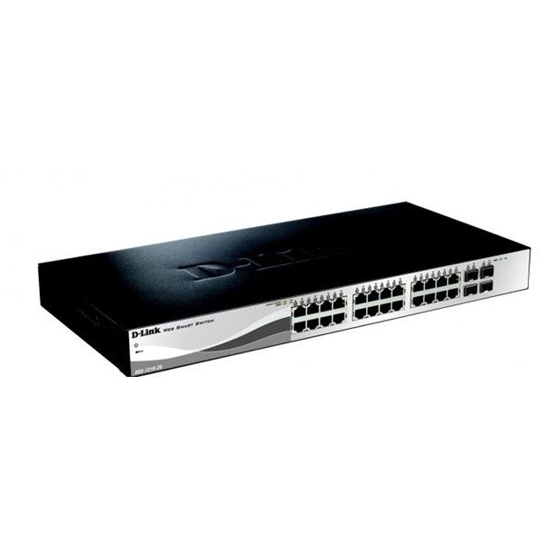 D-Link Switch 24x1000Mbps+4x1000/SFP Smart fanless (DGS-1210-28)