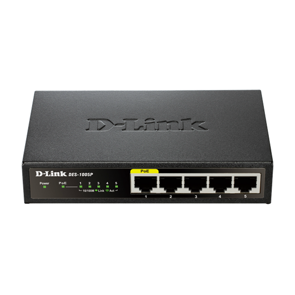 D-Link Switch 5x100Mbps 1xPOE port (DES-1005P)
