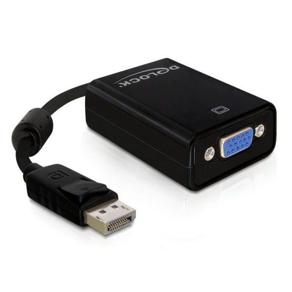 DELOCK DisplayPort1.2 - VGA Átalakító (61848) fekete