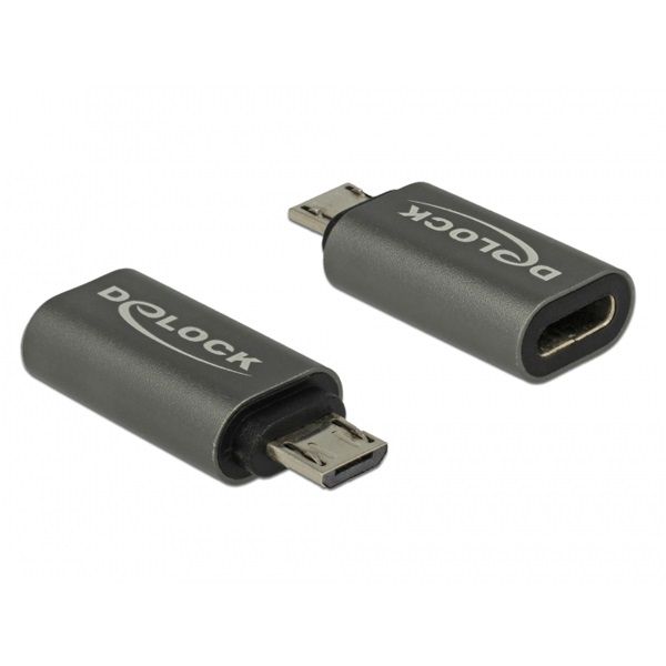 DeLock USB 2.0 Micro-B male to USB 2.0 Type-C female átalakító (65927)