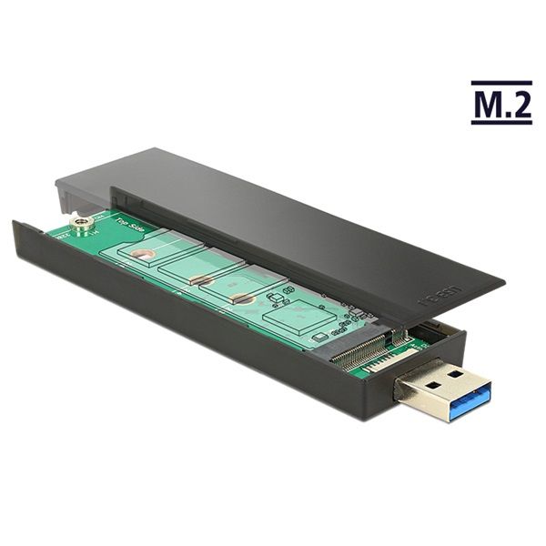 DeLock Külső M.2 USB 3.1 Gen 2 Type-A Male SSD Ház (42593)