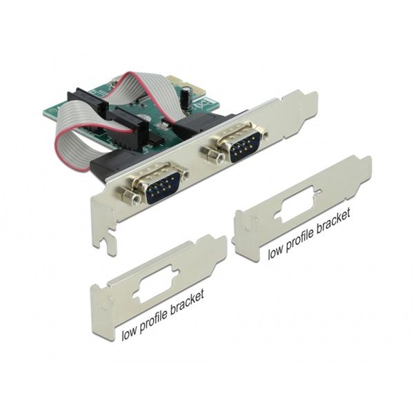 DELOCK PCI-E Bővítőkártya 2x Soros RS-232 port (90007)