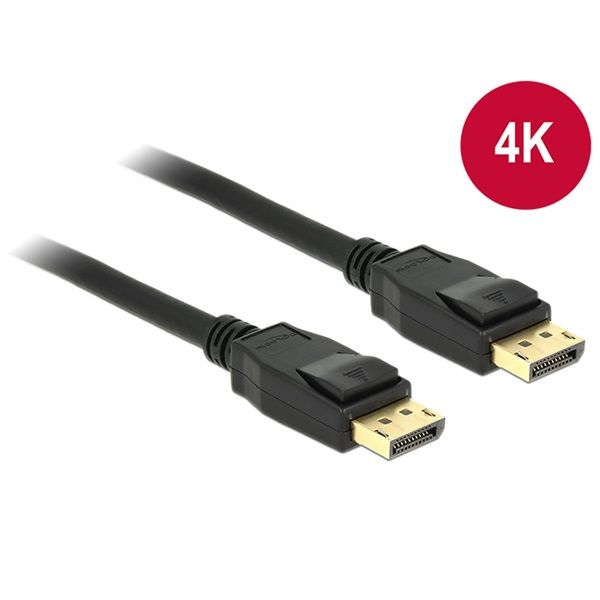 DeLock Displayport 1.2 male/male 4K 3m összekötő kábel (83807)