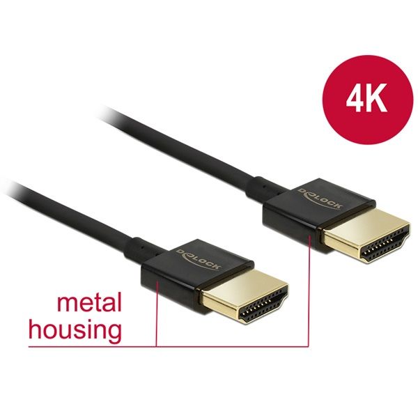 Delock 3D 4K Slim Premium HDMI kábel (84771)