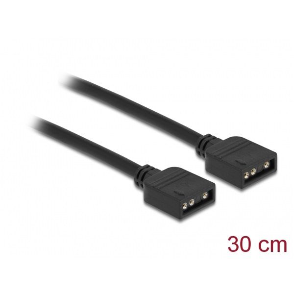 DELOCK kábel RGB csatlakozó 3 pin 5V RGB / ARGB LED világításhoz 30cm (86013)
