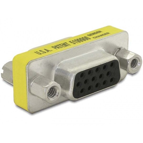 DELOCK Átalakító Gender Changer VGA female-female (DL65001)