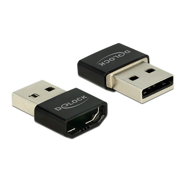 Delock HDMI-A anya adapter > USB A-típusú, apa, fekete (65680)