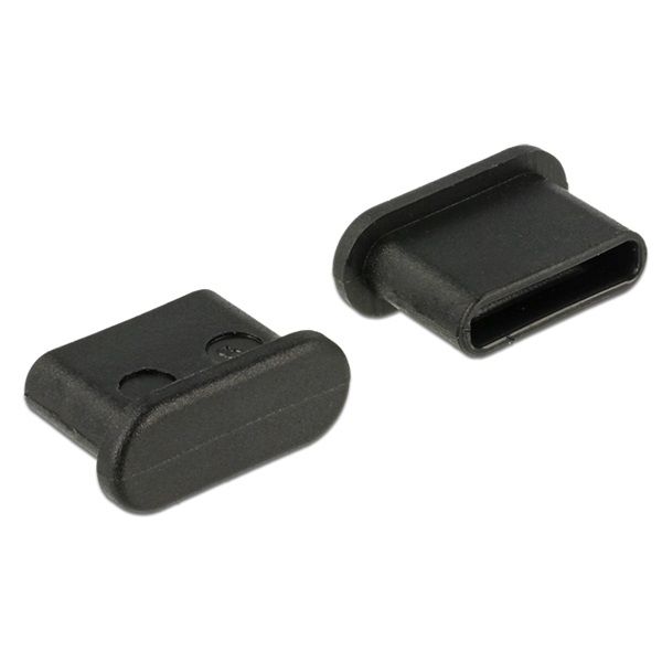 Delock Porvédő USB Type-C kimenethez fogantyú nélkül 10 darab fekete