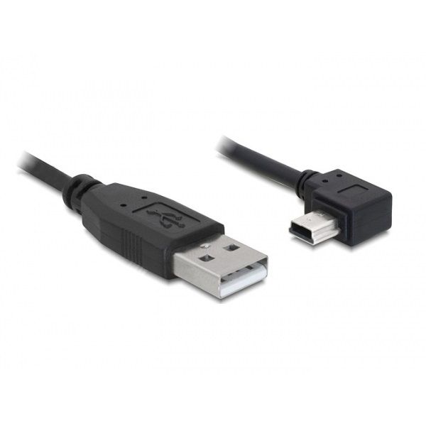 Delock kábel USB 2.0-A to USB mini-B 5pin 90 fokos, 2m (DL82682)