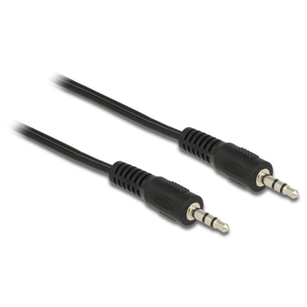 DELOCK Audio DC jack 3.5mm male/male összekötő kábel, 2.5m (84001)