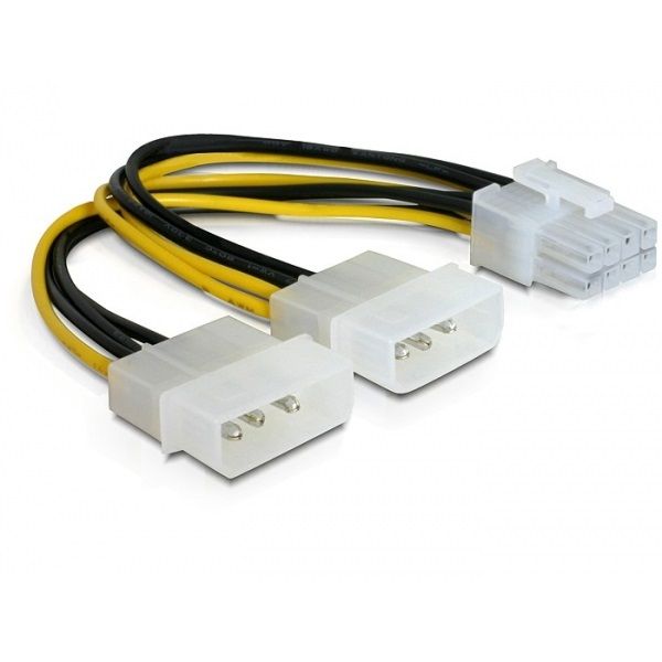 Delock PCI Express 8 pin - 2 db molex tápátalakító VGA-hoz (82397)