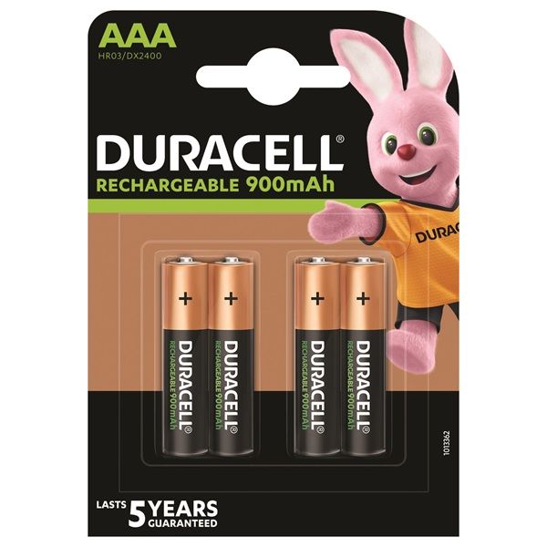 Duracell AAA 900mAh újratölthető elem - 4db (10PP050052)