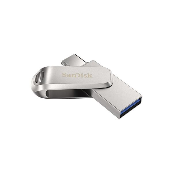 Sandisk 186463 Pendrive 64GB, Dual Drive Luxe, USB 3.1 type-C, 150mb/s, Ezüst