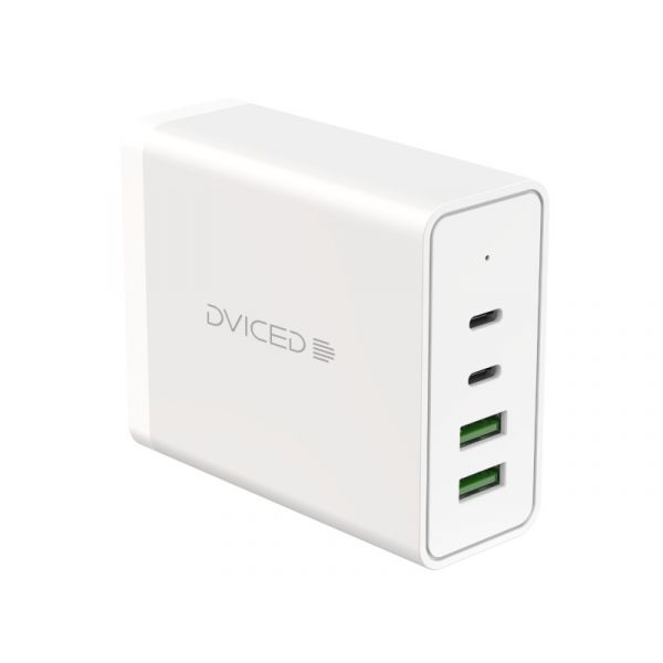 Dviced Desktop charger 100W GaN 2 USB-A, 2 USB-C EU, White (DV211001)