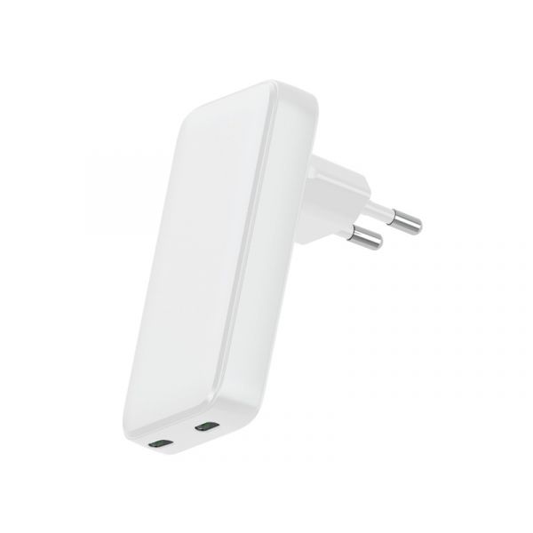 Dviced Slim Wall charger 45W GaN 2 USB-C EU, White (DV221001)