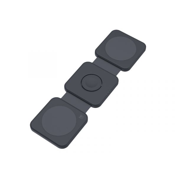 Dviced 3-in-1 foldable magnetic wireless charger, Black (DV230003)