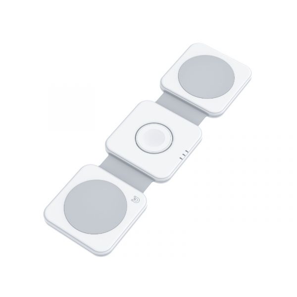 Dviced 3-in-1 foldable magnetic wireless charger, White (DV230006)