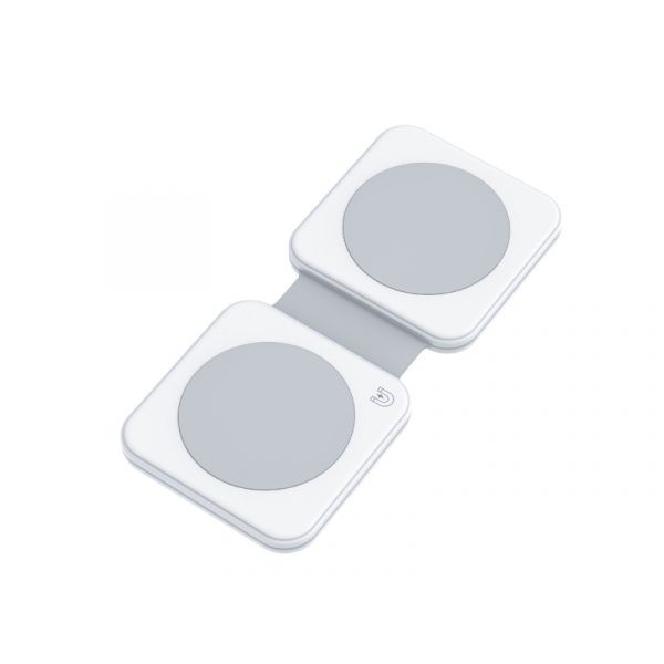 Dviced 2-in-1 foldable magnetic wireless charger, White (DV230007)