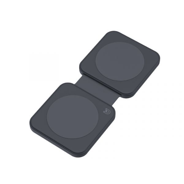 Dviced 2-in-1 foldable magnetic wireless charger, Black (DV230008)