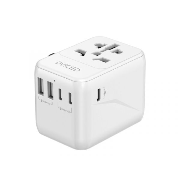 Dviced Universal travel adapter 28W, White (DV240002)
