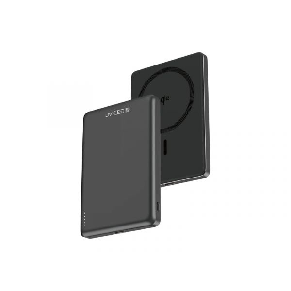 Dviced Qi2 Ultrathin MagSafe power bank 5000mAh, fekete (DV400008)