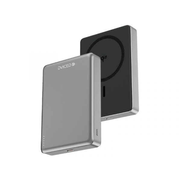 Dviced Qi2 Ultrathin MagSafe Power bank 10000mAh, Black/Grey (DV400009)