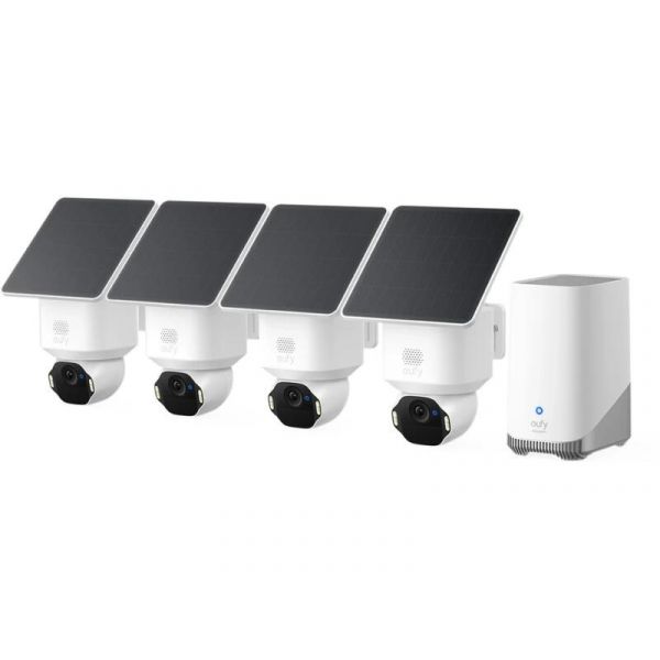 ANKER eufy SoloCam E42 4*Cam+1*HomeBase3+4*SolarPanel EU White (E8173322)