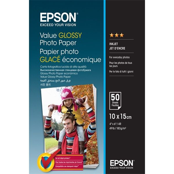 Epson Fotópapír Value Glossy 10x15, 183 g/m2, 100 lap (C13S400039)