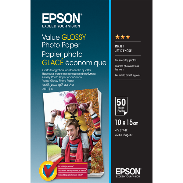 Epson Fotópapír Value Glossy 10x15, 183 g/m2, 50 lap (C13S400038)