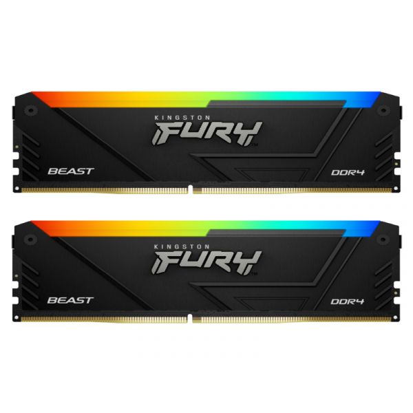 Kingston FURY Beast RGB 32GB (Kit of 2) DDR4 3200MHz CL16 memória (KF432C16BB2AK2/32)