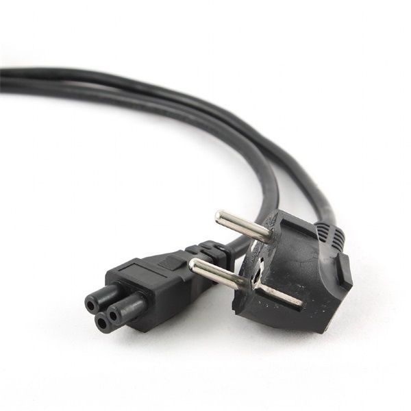 GEMBIRD hálózati tápkábel SCHUKO - C5, 1m, fekete (PC-186-ML12-1M)