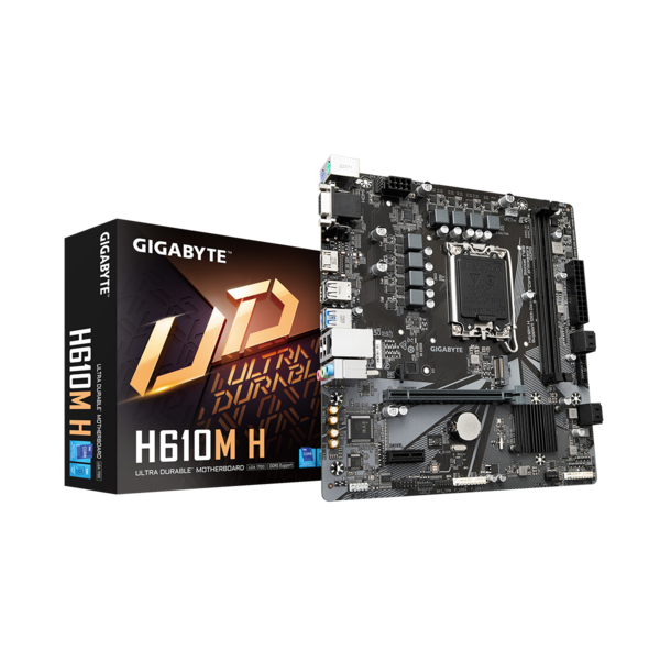 GIGABYTE Alaplap S1700 H610M H INTEL H610, mATX (H610M H)