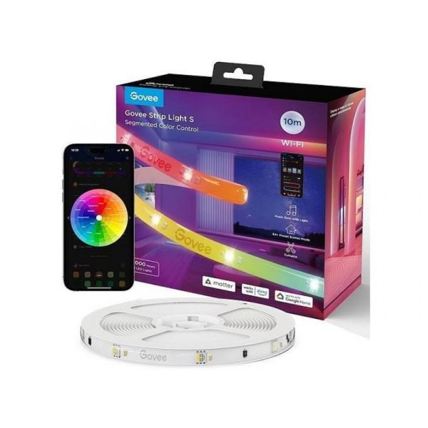 Govee RGBIC Strip Light S - fényfüzér védőbevonattal 10M (H612CCD1)