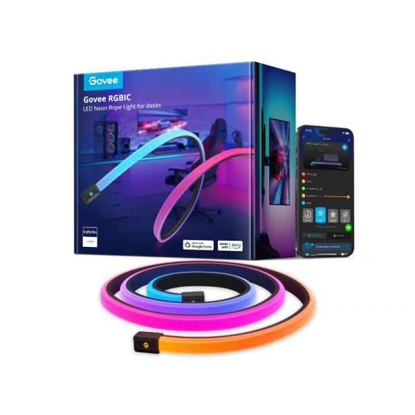 Govee RGBIC LED neon LED szalag íróasztalokhoz - 3 m (H61C33D1)