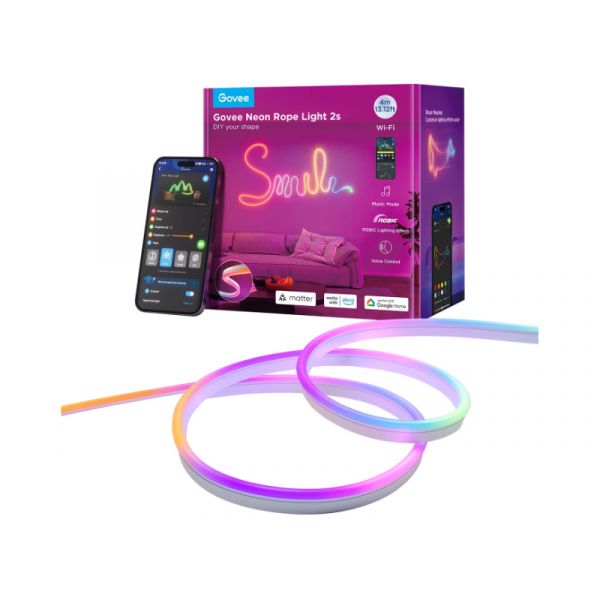 Govee Neon Rope Strip Ligth LED szalag 2-4m fehér (H61D4C01)