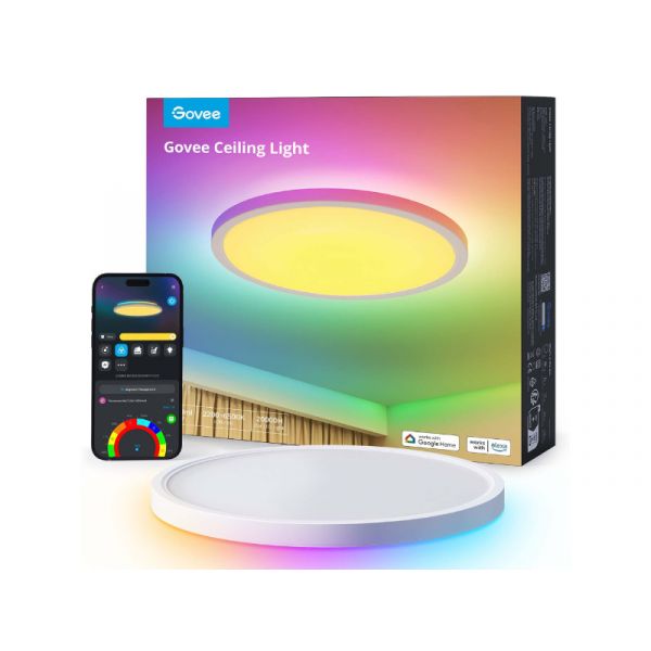 Govee 12" RGB Melegfehér + RGBIC Round Smart mennyezeti világítás (H80A1C01)