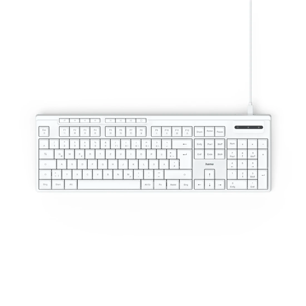 HAMA BILLENTYŰZET "CK-200",USB FEHÉR (173053)