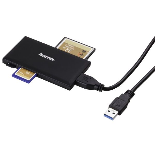 HAMA USB 3.0 SUPERSPEED "SLIM" MULTI KÁRTYAOLVASÓ (181018) FEKETE